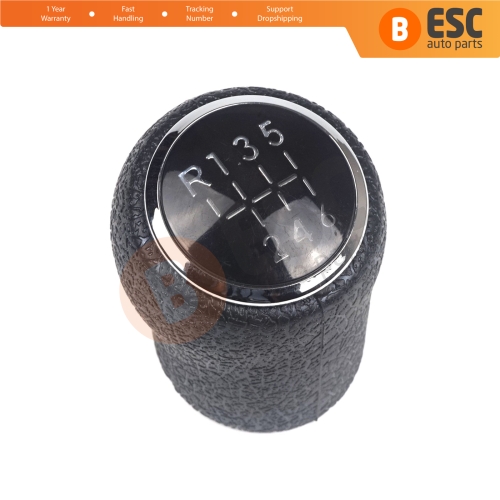 6 Speed Gear Shift Stick Knob Black for VW Transporter Multivan Caravelle T5 2003-2016 7H0711113