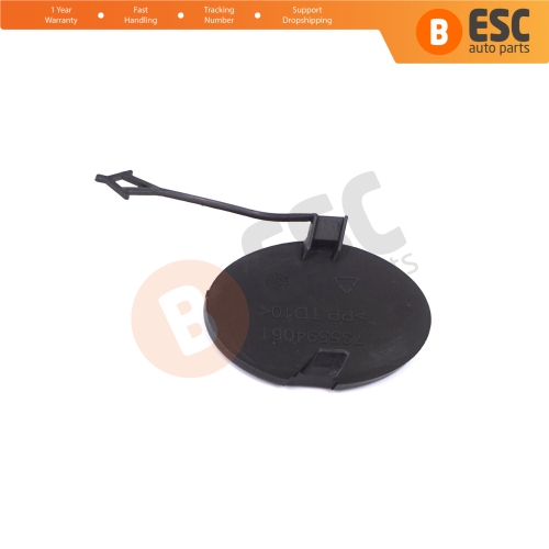 Front Bumper Tow Eye Cover 735615289 Textured for Fiat Doblo 2015-2020