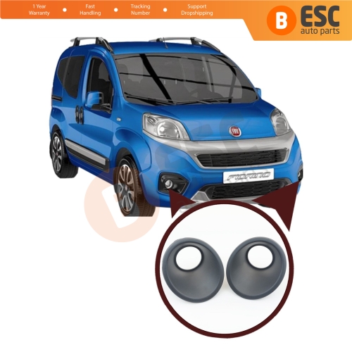 Fog Light Surround Frame Housing 7452TJ 7452TK Black for Fiat Fiorino Qubo Nemo Bipper