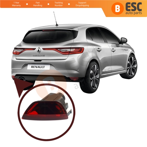 Rear Fog End Light Lamp Lens 265850009R Left Side for Renault Megane MK3 4/5 Door