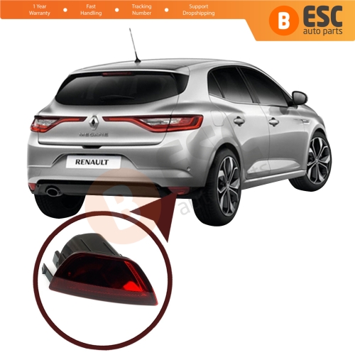Rear Fog End Light Lamp Lens 265600010R Right Side for Renault Megane MK3 4/5 Door