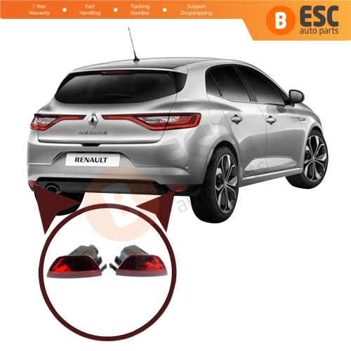 Rear Fog End Light Lamp Lens 265850009R 265600010R for Renault Megane MK3 4/5 Door