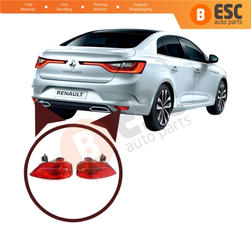 Rear Fog End Light Lamp Lens 265855907R 265808906R for Renault Megane MK4 Sedan Scenic MK4