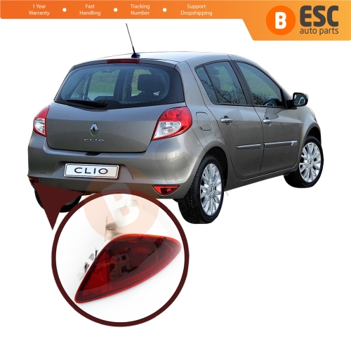 Rear Fog End Light Lamp Lens Left 8200776055 for Renault Clio MK3
