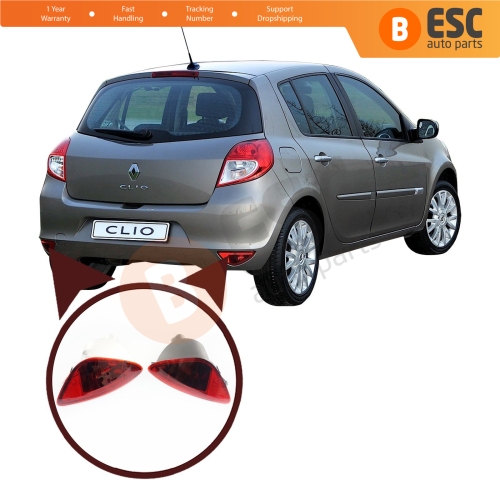 Rear Fog End Light Lamp Lens 8200776055 8200776054 for Renault Clio MK3