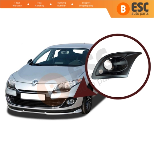 Front Fog Light Lamp Frame 620726677R Left for Renault Megane 3 W/ Hole