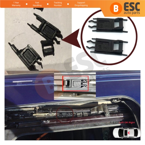 2 Pieces Sunroof Sliding Rail Lift Lever Hinge Bracket Clips for BMW E36 E38 E46 E39 X5 E53 54128202295 54128202296