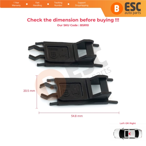 2 Pieces Sunroof Sliding Rail Lift Lever Hinge Bracket Clips for BMW E36 E38 E46 E39 X5 E53 54128202295 54128202296