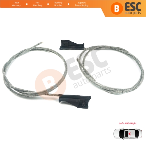 Sunroof Repair Pull Cables Left Right for Mercedes E Class W210 1996-2003 S Class W220 1998-2005 2107800189 2107800089 