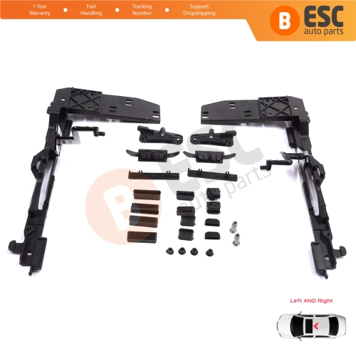 Sunroof Lifting Angle Hatch Runner Repair Kit for Mercedes E Class W124 S124 C124 190 W201 1247800512 1247800612