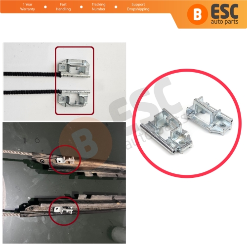Sunroof Sliding Roof Glass Lifter Cable End Slider Clips Metal Brackets Left Right for Peugeot 206 206+ 207 842461