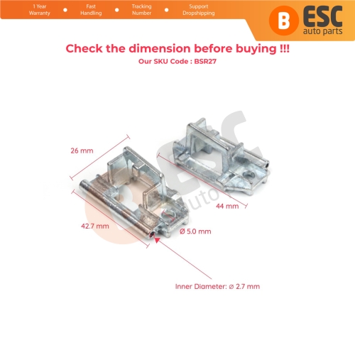 Sunroof Sliding Roof Glass Lifter Cable End Slider Clips Metal Brackets Left Right for Peugeot 206 206+ 207 842461
