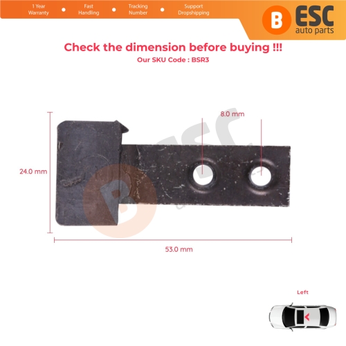 Sunroof Shade Curtain Left Side Slider for BMW 3 Series E46 1997-2003 Pre-Facelift 54138246027