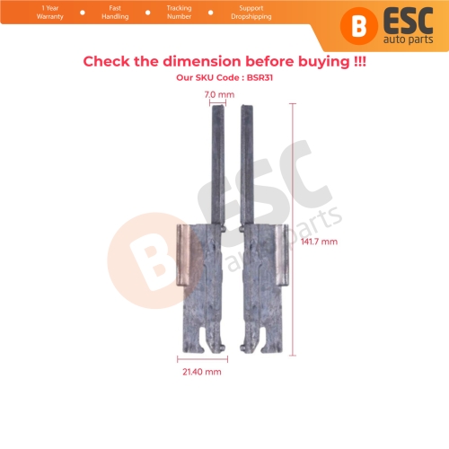 Skywindow Sunroof Roof Rail Holder Runner Guide Left Right for Fiat Stilo 192 2001-2008 5-Door 6101170A