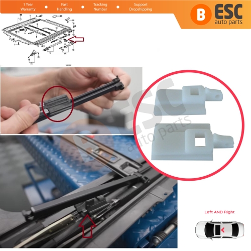 Sunroof Sliding Rail Lift Lever Hinge Bracket Left Right for BMW 3 Series E36 E46 7 Series E38 54128119747 54128119748
