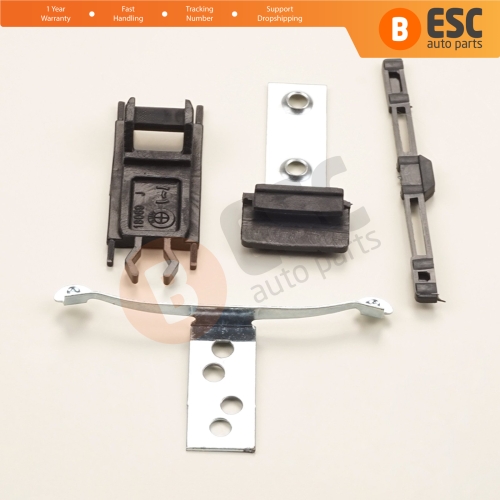 4 Pieces Sunroof Shade Runner Slider Rail Trim Repair Clips for BMW 3 Series E46 2003-2006 Facelift 54137134516 54138246025