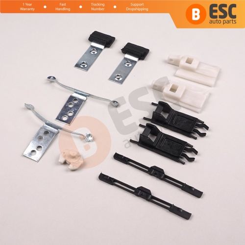 11 Pieces Sunroof Shade Runner Slider Rail Trim Repair Clips for BMW 3 Series E46 2003-2006 Facelift 54137134516 54138246025