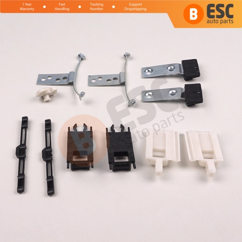 11 Pieces Sunroof Shade Runner Slider Rail Trim Repair Clips for BMW 3 Series E46 2003-2006 Facelift 54137134516 54138246025