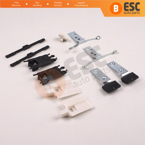 11 Pieces Sunroof Shade Runner Slider Rail Trim Repair Clips for BMW 3 Series E46 2003-2006 Facelift 54137134516 54138246025