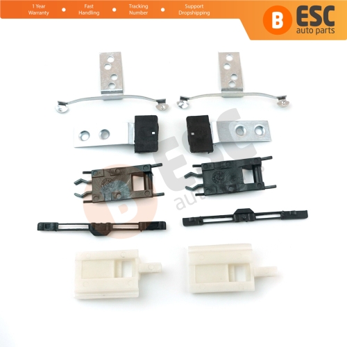 10 Pieces Sunroof Shade Runner Slider Rail Trim Repair Clips for BMW 3 Series E46 1997-2003 Pre-Facelift 54138246027 54138246025