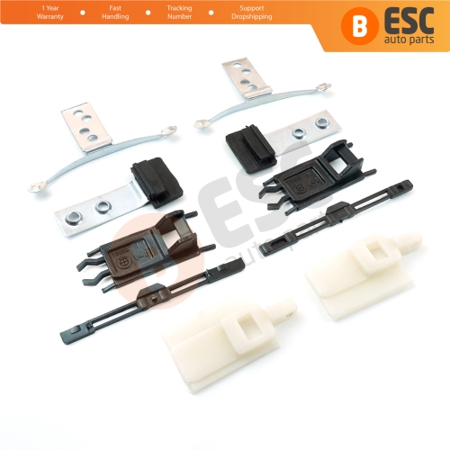 10 Pieces Sunroof Shade Runner Slider Rail Trim Repair Clips for BMW 3 Series E46 1997-2003 Pre-Facelift 54138246027 54138246025