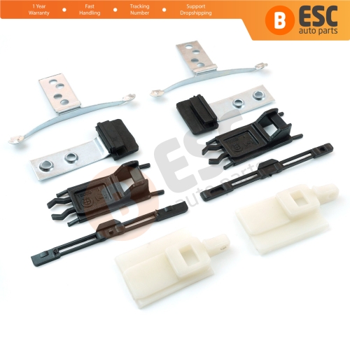 10 Pieces Sunroof Shade Runner Slider Rail Trim Repair Clips for BMW 3 Series E46 1997-2003 Pre-Facelift 54138246027 54138246025