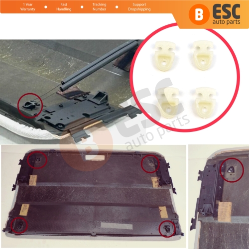 4 Pieces Sunroof Sun Shade Cover Panel Upholstery Repair Clips for Audi A6 S6 RS6 C6 4F 2004-2011 A4 B7 8E/8H 2004-2008 4F0877255B