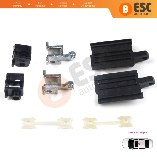 Sunroof Sliding Rail Lift Lever Hinge Repair 8 Pieces Set Left Right for BMW 3 Series E36 E46 7 Series E38 54128119747 54128119748