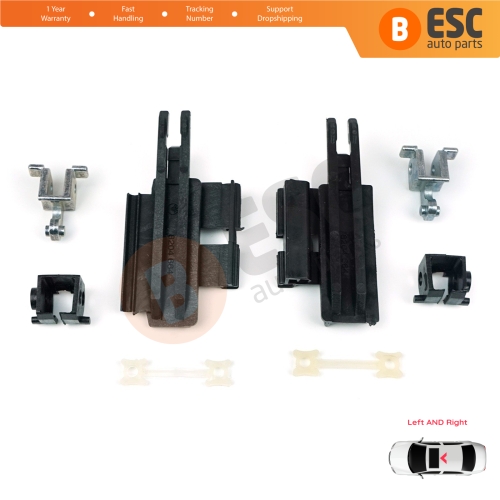 8 Pieces Sunroof Slider Guide Rail Left Right Bracket Clips Set for BMW 5 Series E39 1996-2003 4/5 Door X5 E53 2000-2006 811694522 811694523