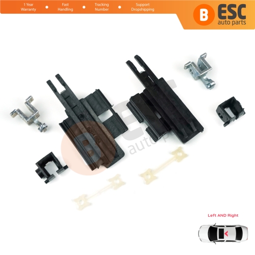 8 Pieces Sunroof Slider Guide Rail Left Right Bracket Clips Set for BMW 5 Series E39 1996-2003 4/5 Door X5 E53 2000-2006 811694522 811694523