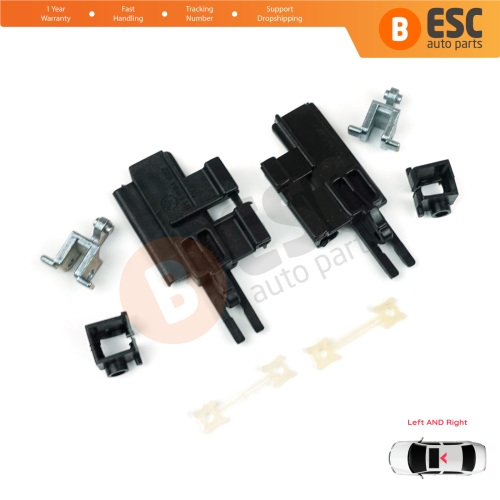 8 Pieces Sunroof Slider Guide Rail Left Right Bracket Clips Set for BMW 5 Series E39 1996-2003 4/5 Door X5 E53 2000-2006 811694522 811694523