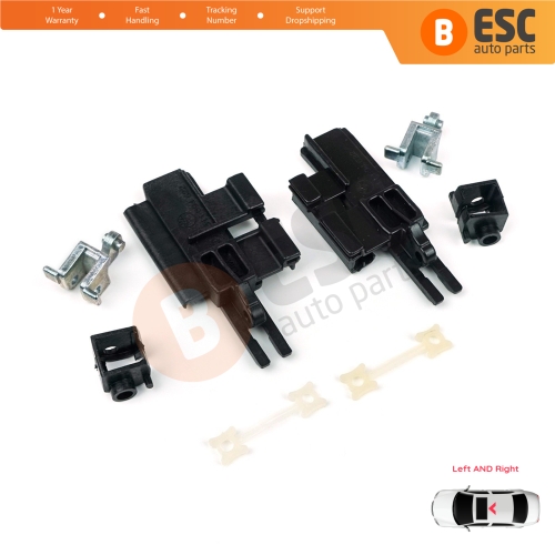 8 Pieces Sunroof Slider Guide Rail Left Right Bracket Clips Set for BMW 5 Series E39 1996-2003 4/5 Door X5 E53 2000-2006 811694522 811694523