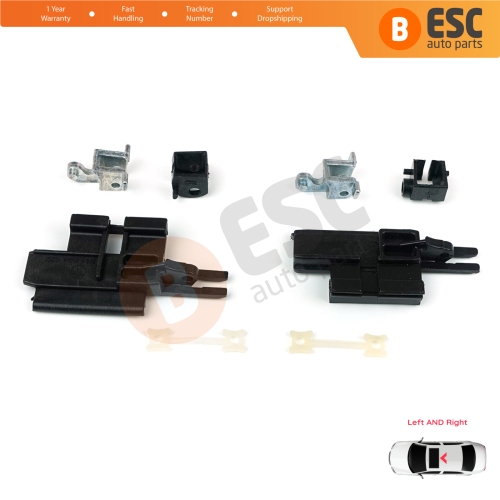 8 Pieces Sunroof Slider Guide Rail Left Right Bracket Clips Set for BMW 5 Series E39 1996-2003 4/5 Door X5 E53 2000-2006 811694522 811694523