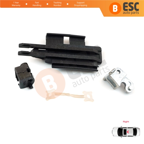 4 Pieces Sunroof Slider Guide Rail Bracket Clips Right Side for BMW 5 Series E39 1996-2003 4/5 Door X5 E53 2000-2006 811694522 54128202296