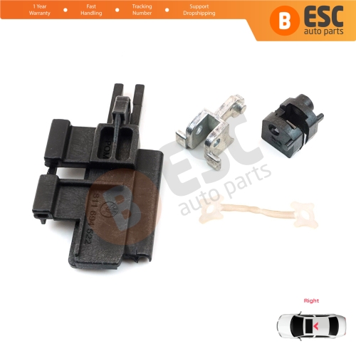 4 Pieces Sunroof Slider Guide Rail Bracket Clips Right Side for BMW 5 Series E39 1996-2003 4/5 Door X5 E53 2000-2006 811694522 54128202296