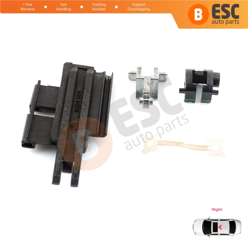 4 Pieces Sunroof Slider Guide Rail Bracket Clips Right Side for BMW 5 Series E39 1996-2003 4/5 Door X5 E53 2000-2006 811694522 54128202296