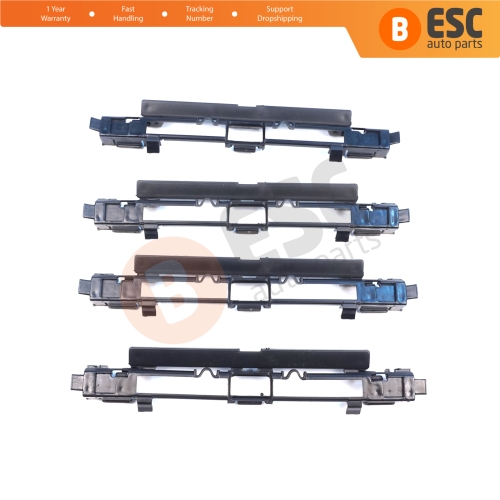 4 Pieces Roof Rail Trim Strip Carrier Cover Rack Plug Lid for Vauxhall Opel Astra H 2004-2014 Zafira B 2005-2015 5187877 5187878 