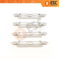 4 Pieces Roof Rail Trim Strip Carrier Cover Rack Plug Lid Beige for Vauxhall Opel Astra H 2004-2014 Zafira B 2005-2015 5187877 5187878