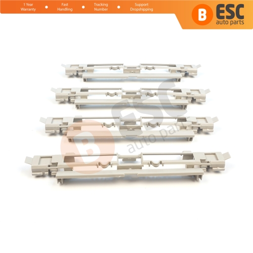 4 Pieces Roof Rail Trim Strip Carrier Cover Rack Plug Lid Beige for Vauxhall Opel Astra H 2004-2014 Zafira B 2005-2015 5187877 5187878