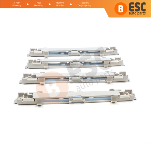 4 Pieces Roof Rail Trim Strip Carrier Cover Rack Plug Lid Beige for Vauxhall Opel Astra H 2004-2014 Zafira B 2005-2015 5187877 5187878