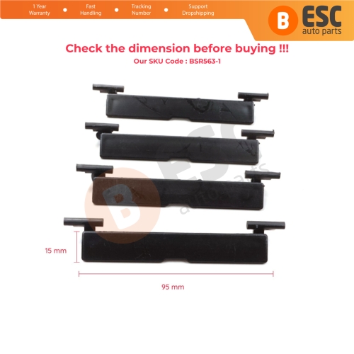 4 Pieces Roof Molding Port Bag Cover 2046983530 for Mercedes C Class W204 2007-2014 95 mm*15 mm