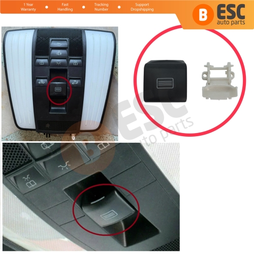 Sunroof Switch Button Cover BLACK for Mercedes W204 S204 C204 X204 X218 C218 C207 A207 W212 S212 W221