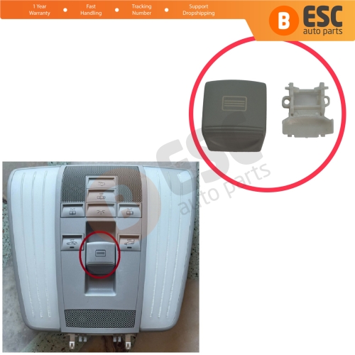 Sunroof Switch Button Cover GRAY for Mercedes W204 S204 C204 X204 X218 C218 C207 A207 W212 S212 W221