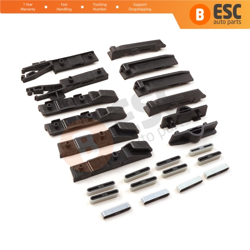 Panoramic Sunroof Moonroof Roof Blind Curtain Runner Slider 9000004218 Repair 24 Pieces Set For Nissan Qashqai MK2 J11