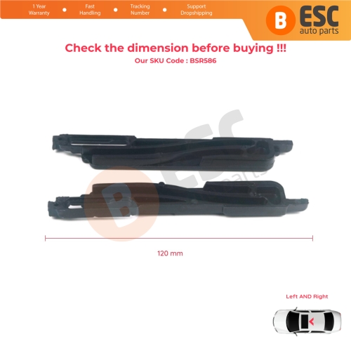 2 Pieces Sunroof Sliding Roof Slider Lifter Repair Set 120 mm for Renault Clio MK2 II X65 BB CB SB 1998-2016