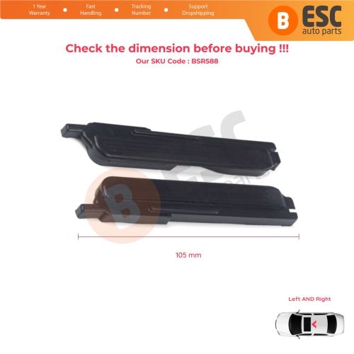 2 Pieces Sunroof Sliding Roof Slider Lifter Repair Set 105 mm for Renault Clio MK2 II X65 BB CB SB 1998-2016