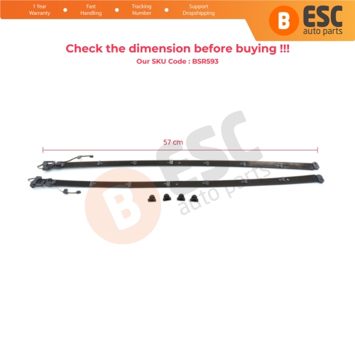 Panoramic Sliding Roof Sunroof Rail Frame Glass Slider Guide Repair Set for Mercedes C W205 Length 57 cm