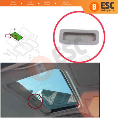 Sunroof Cover Shade Sunshade Inster Velours Pull Handle Dark Gray Color for BMW 3 Series E46 5 Series E39 54137134542 54137134541