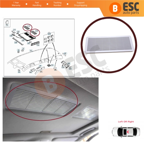 Sunroof Curtain Grille Vent Screen Cover Light Gray for Mercedes W202 W203 W208 W209 W210 W211 W215 W219 W220 W240 W140 A2117840644 