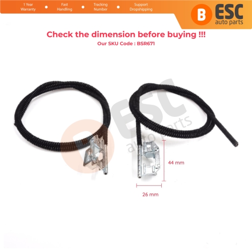 Sunroof Sliding Roof Glass Lifter Pull Cable Set Left Right for Peugeot 206 206+ 207 842461